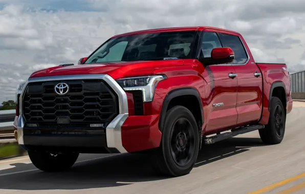 Движение, скорость, шоссе, Toyota, Tundra, Limited, CrewMax, 2022