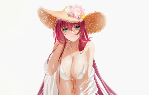 Girl, sexy, cleavage, long hair, boobs, anime, beautiful, pretty