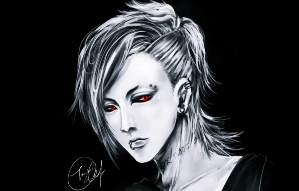 Аниме, арт, парень, Tokyo Ghoul, Токийский гуль, Ута