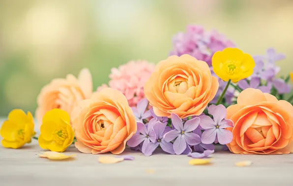 Цветы, букет, лепестки, пастель, flowers, petals, bouquet, pastel