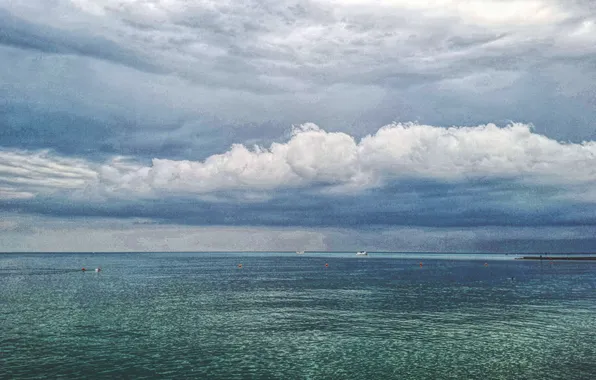 Море, небо, тучи, Анапа