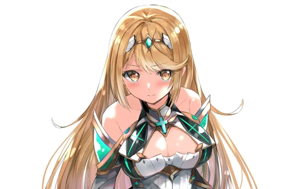 Girl, sexy, cleavage, blouse, long hair, boobs, anime, beautiful