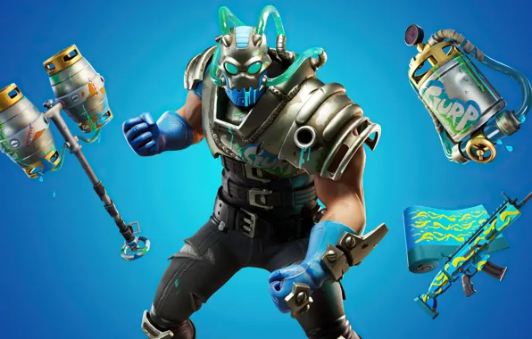 Оружие, доспехи, шлем, броня, персонаж, Fortnite