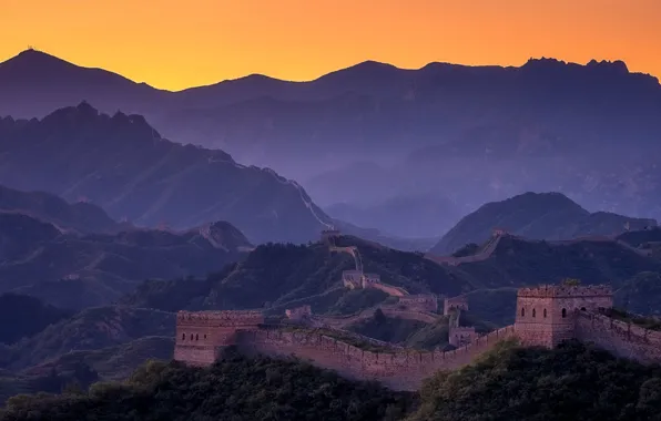 Горы, Китай, Великая Китайская Стена
