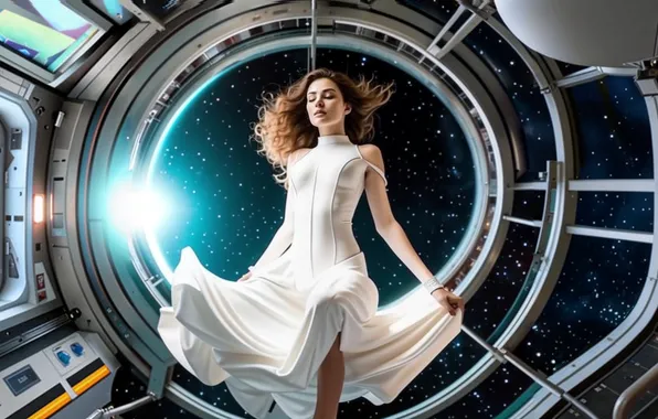 Космос, звезды, природа, девушки, вселенная, танец, space, star