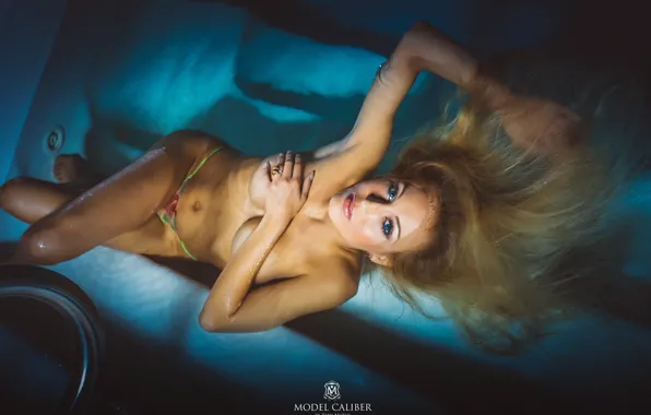 Взгляд, девушка, секси, поза, модель, волосы, тело, трусики