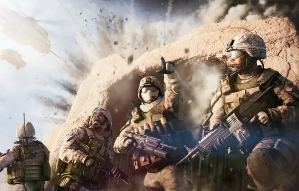 Картинка взрыв, война, солдат, Operation Flashpoint: Red River