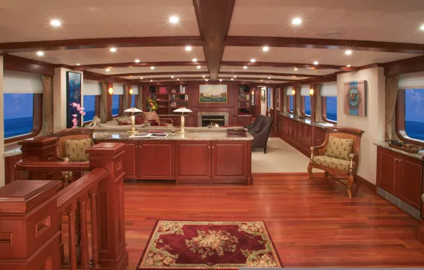 Дизайн, стиль, интерьер, luxury motor yacht Stargazer, main salon