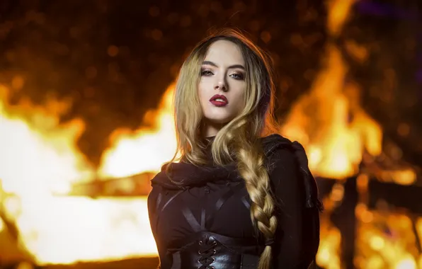 Портрет, макияж, коса, губки, Joachim Bergauer, Winterfire