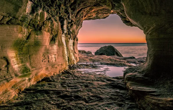 Море, фото, скалы, пещера