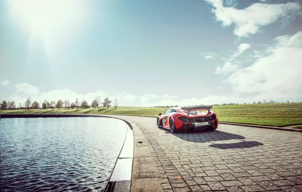 Картинка McLaren, Rear, Supercar, Red, Exotic, Hypercar, MSO