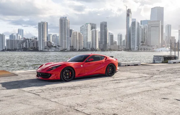 Car, wallpaper, Ferrari, supercar, Superfast, 812