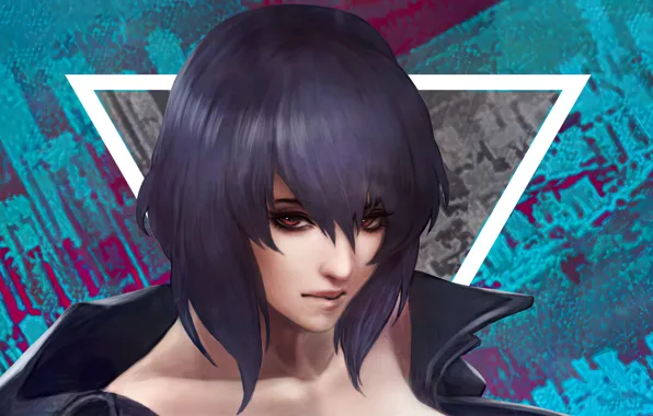 Girl, anime, art, Ghost in the Shell, Kasunagi Mitoko