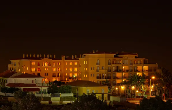 Картинка ночь, город, фото, Испания, Canary, Las Palmas de Gran Canaria