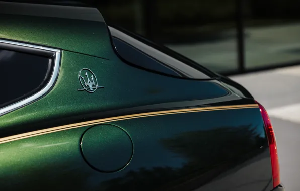 Картинка Maserati, Quattroporte, logo, badge, Maserati Quattroporte Bellagio Fastback