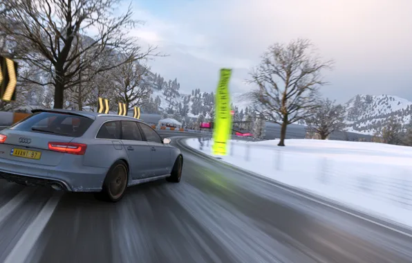 Drift, winter, race, avant, forza horizon 4, audi rs6