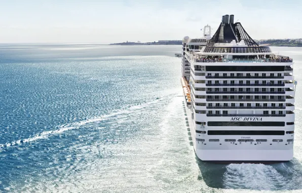 Океан, Море, Лайнер, Судно, Юта, Пассажирское судно, MSC, Divina
