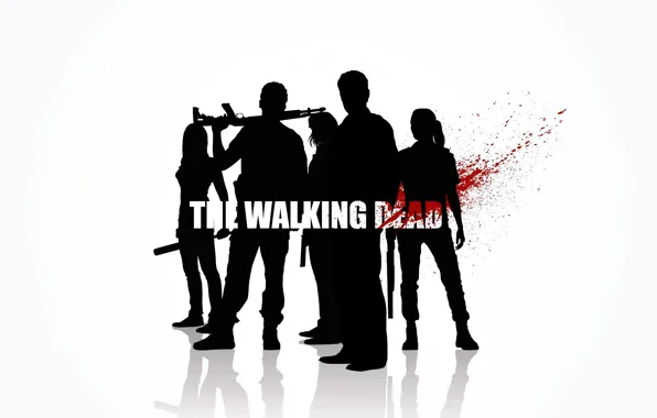 Картинка стиль, силуэты, The Walking Dead