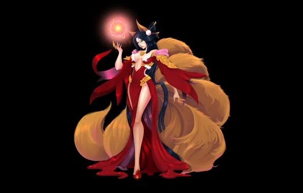 Girl, sexy, cleavage, long hair, dress, legs, boobs, animal ears