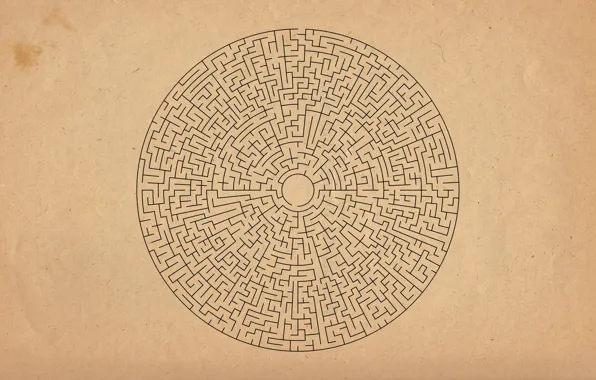Texture, labyrinth, old paper