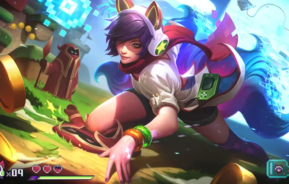 Art, Game, League of Legends, Skin, LoL, Ahri, MOBA, Arcade