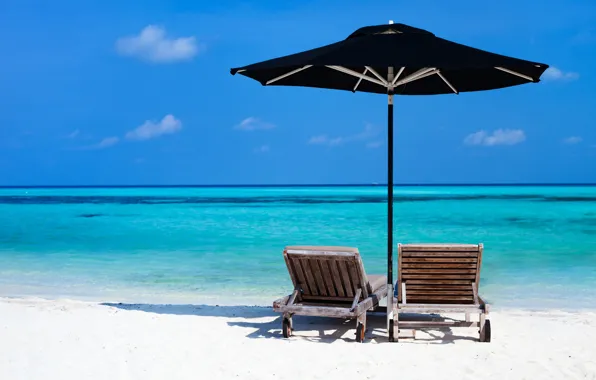 Summer, beach, sky, sea, nature, sand