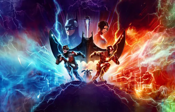 Фон, постер, Batman, комикс, Supergirl, Bruce Wayne, троица, DC comics