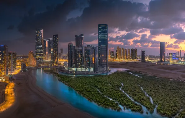Облака, вид, красота, Abu Dhabi, ☁