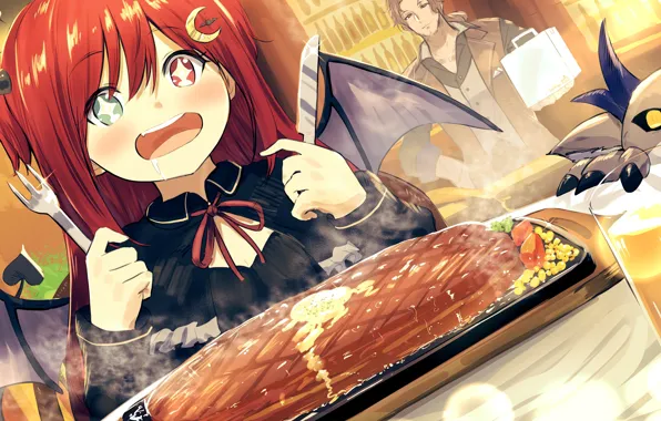Red Hair, Nijisanji, Виртуальный Ютубер, Heterochromia, Yuzuki Roa