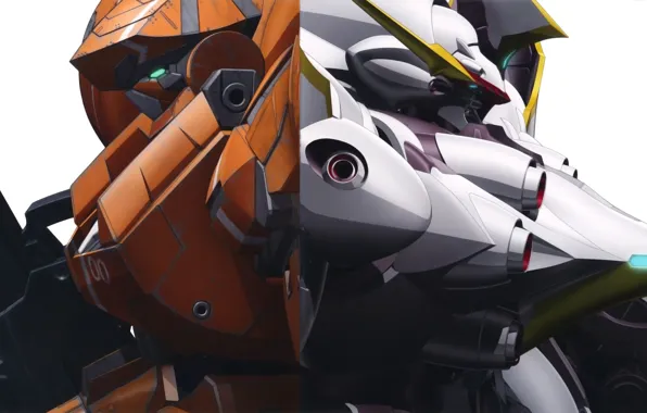 Аниме, роботы, арт, Mobile Suit Gundam