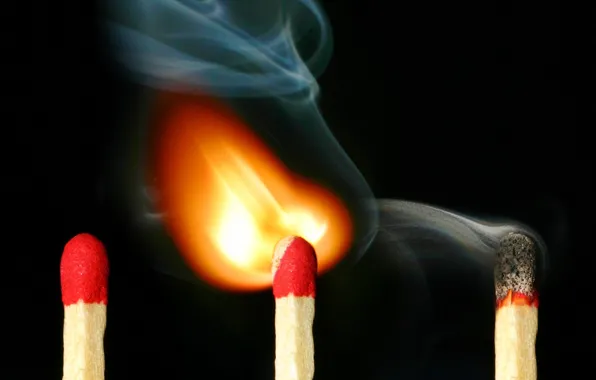 Картинка огонь, дым, спички, 157