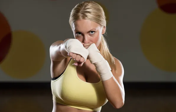 Картинка punch, boxing, blonde, workout, training