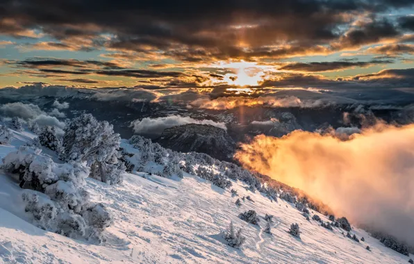 Картинка снег, горы, фото, Франция, Альпы
