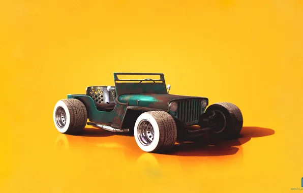 Concept, Авто, Машина, Оранжевый, Арт, Art, Jeep, Hofsta - Aaron Hofsass