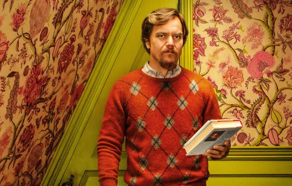Обои, очки, книга, борода, свитер, Майкл Шеннон, Michael Shannon, Достать ножи