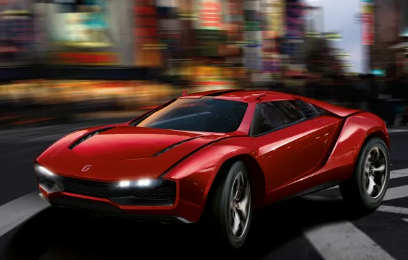 City, red, giugiaro, parcour