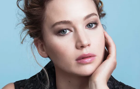 Глаза, взгляд, девушка, лицо, портрет, красивая, Jennifer Lawrence
