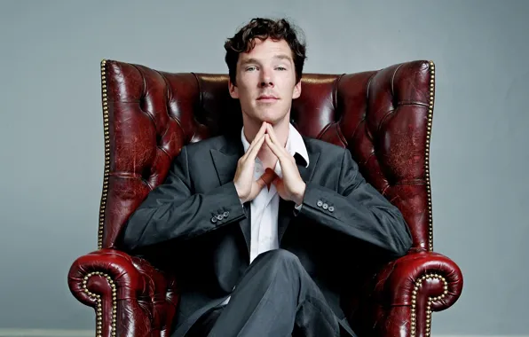 Картинка кресло, парень, молодой, Бенедикт Камбербэтч, Benedict Cumberbatch
