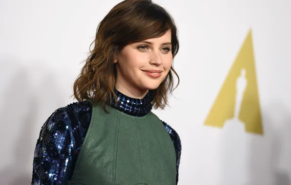 Девушка, улыбка, актриса, hair, Фелисити Джонс, Felicity Jones