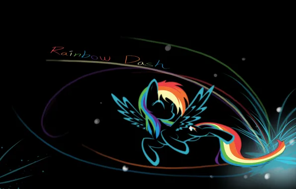 Картинка фон, надпись, черный, rainbow, my little pony, rainbow dash, mlp, dash