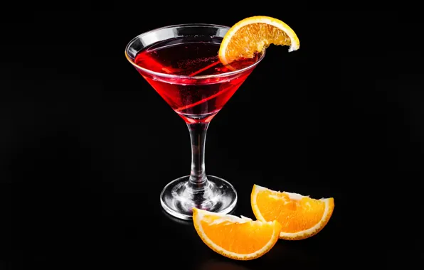 Бокал, апельсин, коктейль, напиток, orange, cocktail