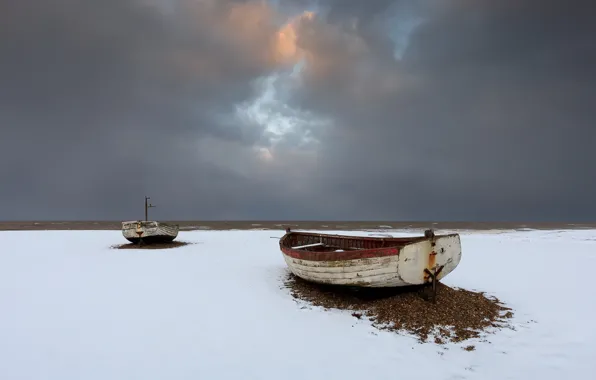 Картинка море, берег, лодка