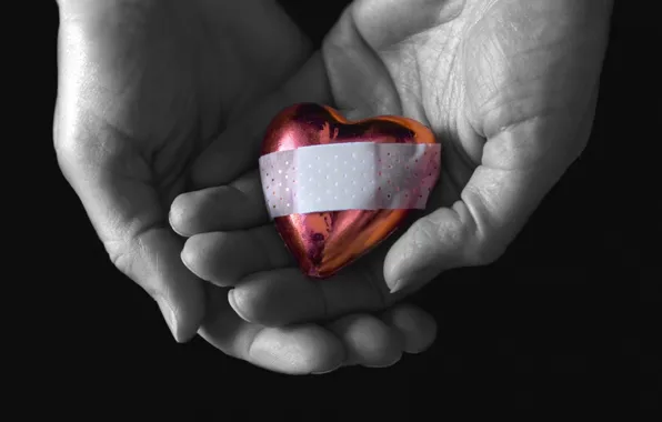 Красное, руки, сердечко, heart, protection, careful, HANDS