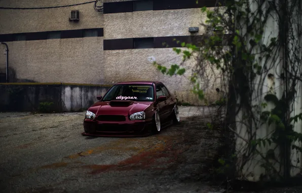 Subaru, Impreza, WRX, Red, STI, front, JDM, Wheels