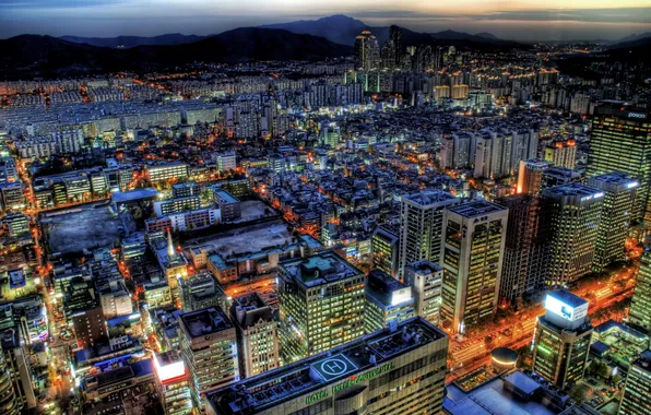 Картинка city, город, башни, buildings, сеул, корея, южная, south korea