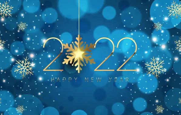 Картинка зима, снежинки, фон, цифры, Новый год, new year, happy, winter