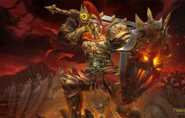 Меч, армия, доспехи, щит, рыцарь, Ares, Smite
