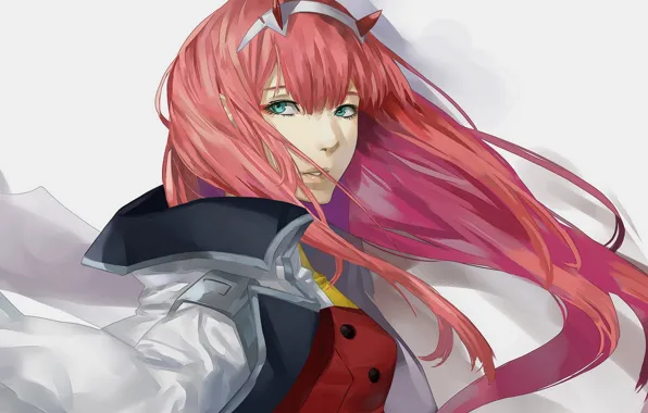 Девушка, розовые волосы, 002, Darling In The Frankxx, Милый во Франксе