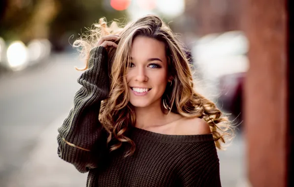 Картинка девушка, улыбка, волосы, красивая
