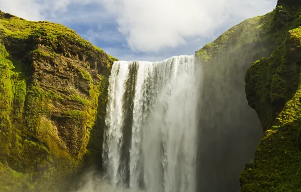 Картинка небо, природа, водопад